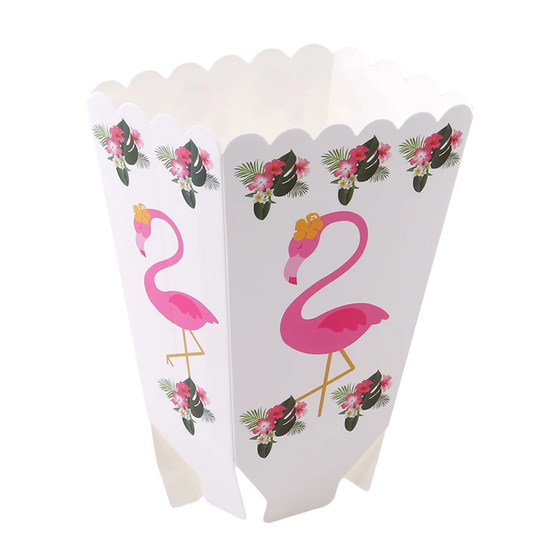 

Boy's & Girl's Birthday Party Decorations Flamingos Pattern Paper Plate For Children Paper Flag Hat Paper Popcorn Box Tablecloth