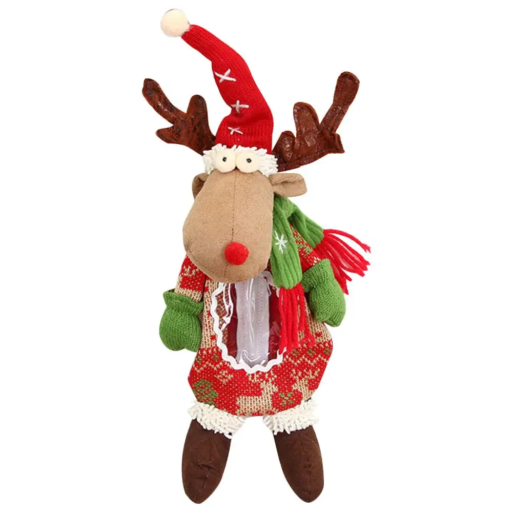 Санта-снеговик, яблочный мешок, фигурка оленя, конфетная банка, Рождественский Подарочный мешок, рождественские украшения, фигурка, конфетная сумка - Цвет: C