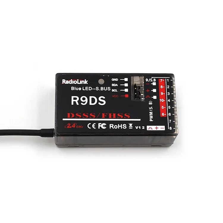 RadioLink R9DS 2 4G 9CH Receiver for RadioLink AT9 AT10 Transmitter RC Helicopter Multirotor Support S