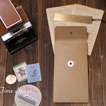 Записная книжка для путешественников, крафт-бумажный пакет, стержень, заправка, hardiron, книга стандартного типа, лента