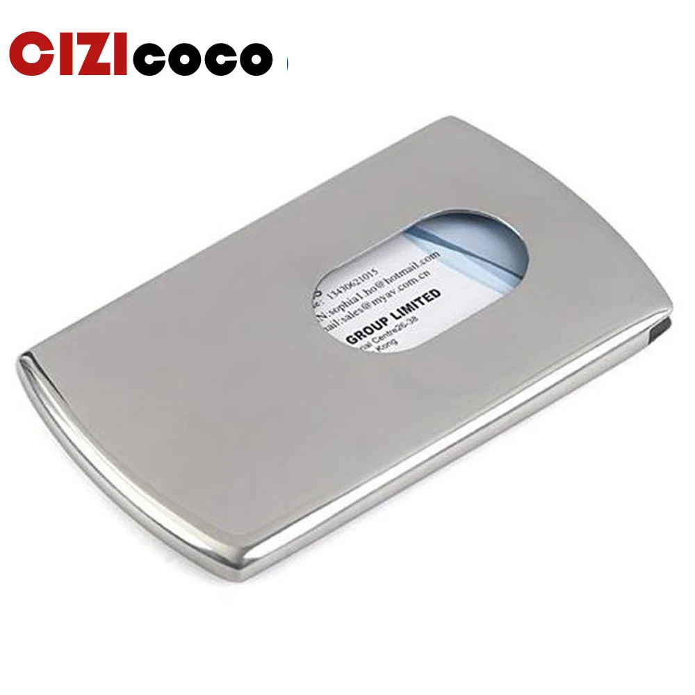 

New Business Name Card Holder Cover Solid Metal Wallet Box High Quality Business Card Holde Stainless Steel Card Case