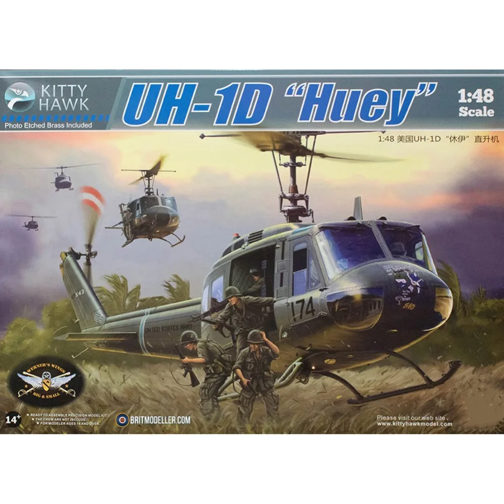 Модель 1/48 Kitty Hawk KH80154 UH-1D Huey hobby | Игрушки и хобби