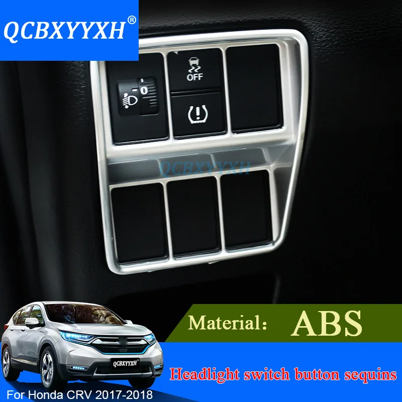 ABS внутренние украшения наклейки авто Интерьер рамка для Honda CRV CR-V автомобильный стайлинг фары переключатель кнопка блесток