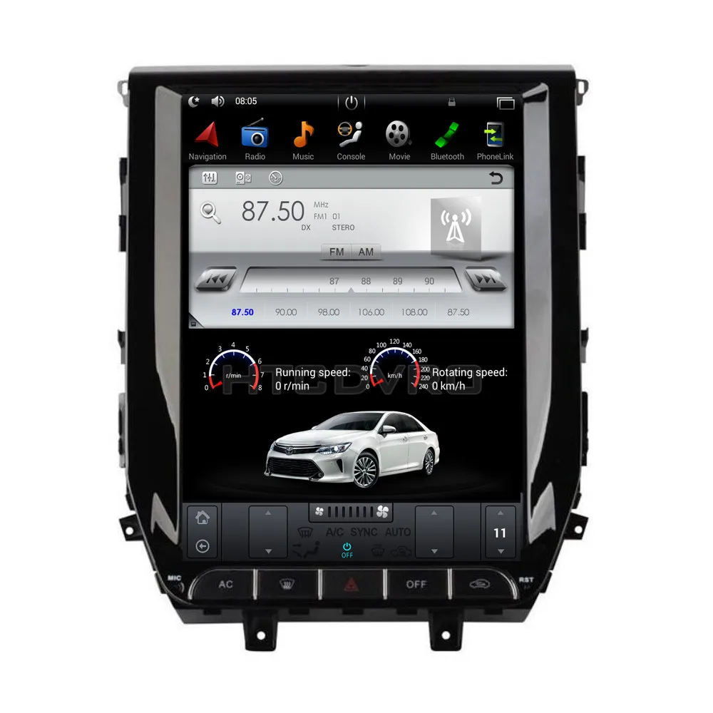 Cheap YMODVHT 12.1inch Telsa Style Vertical Screen Quad Core Android 7.1 2GB Car DVD GPS for Toyota Land Cruiser LC200 2016 2017 2018- 0