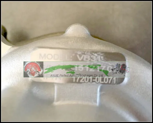 TURBO VB31 17201-0L071 17201-OL071 17201-0L070 17201-OL070 Turbocharger For TOYOTA D-4D HI-LUX Hilux Oraz DYNA Vigo 2KD-FTV 2.5L (2)