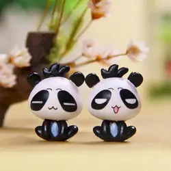 2 шт./компл. Kawaii Мини панда фигурку игрушки дошкольные игрушки Детская комната украшения детская коллекция игрушек