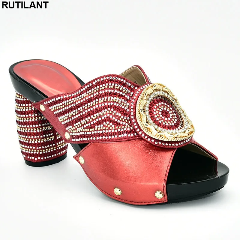 

New Arrival Womens Dress Shoes Open Toe Luxury Women Shoes Decorated with Rhinestone Women Shoes High Heel Slip on Party Pumps