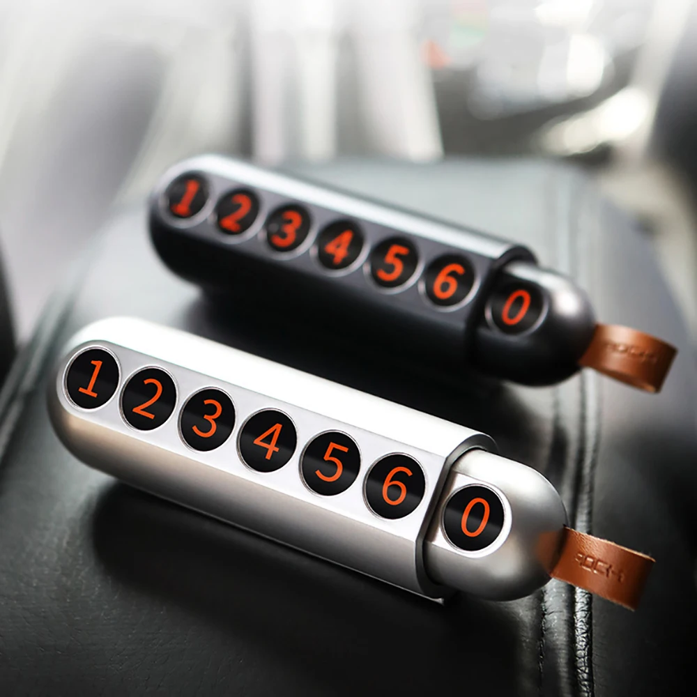 

Car Styling Temporary Parking Card ABS Personality Hidden Telephone Number Plate Creative Retractable Auto Sticker Accessories