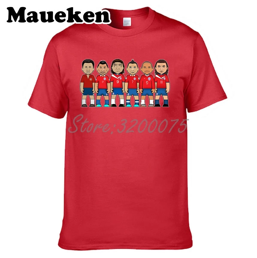 Мужские легенды Leonel Sanchez Chile Ivan Zamorano Alexis Humberto Suazo Gary Medel Marcelo Salas футболка W0522030 |