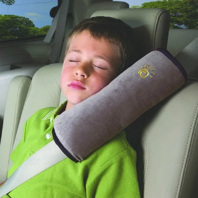 Детская подушка, автомобильный ремень безопасности, наплечная накладка, защитный чехол для детей, подушка - Название цвета: gray