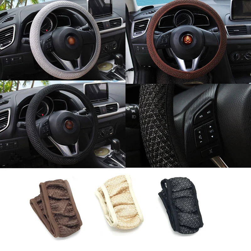 Универсальный чехол JEAZEA 36 см 38 для руля автомобиля ледяной шелк