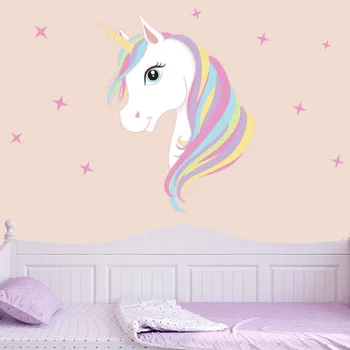 

10pcs/Pack Unicorn Animals&Bling Stars Removal Wall Sticker Decal Viny Decor 5432 Free Shipping