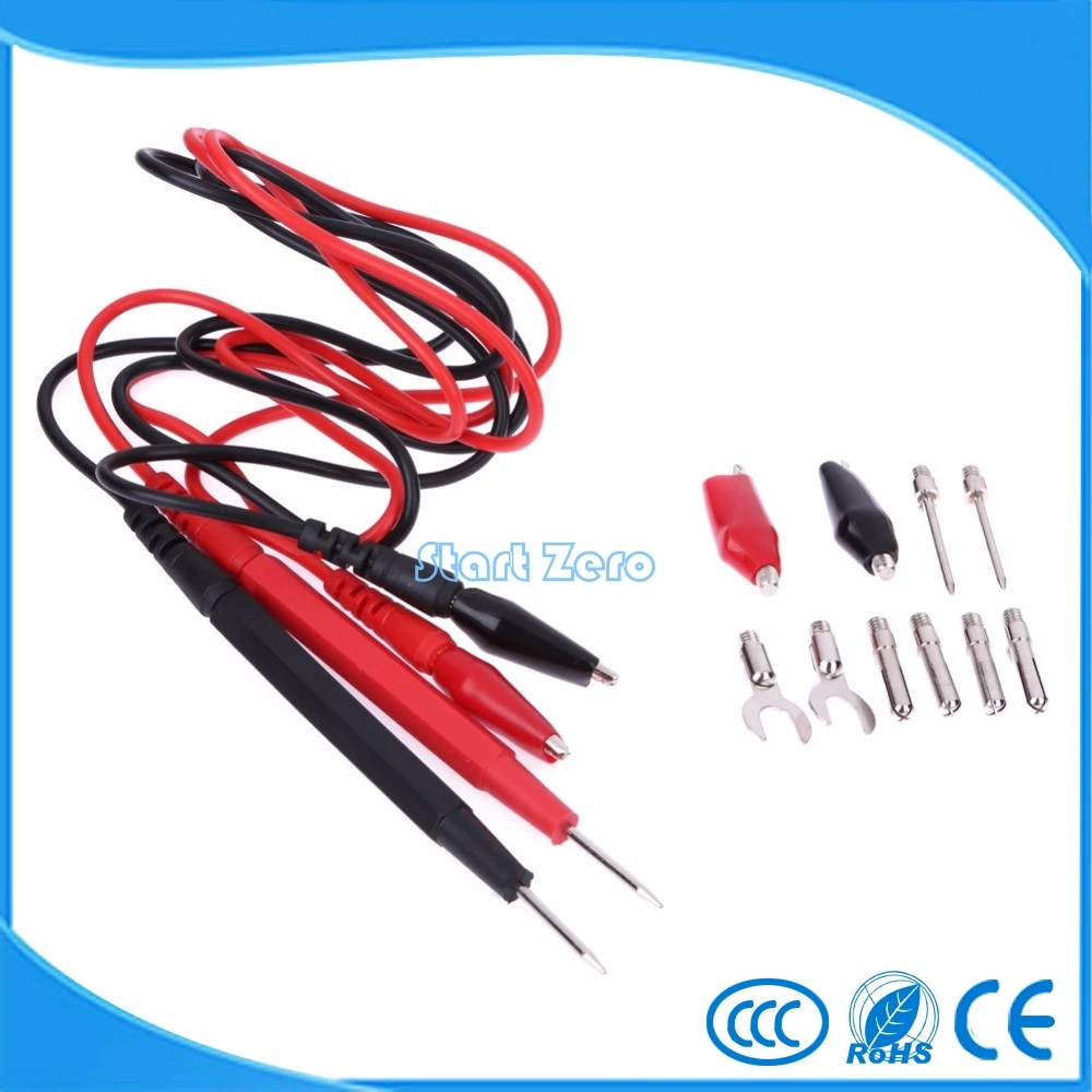 

1 Set Multifunction Digital Multimeter Probe Test Lead Cable Alligator Clips Crocodile