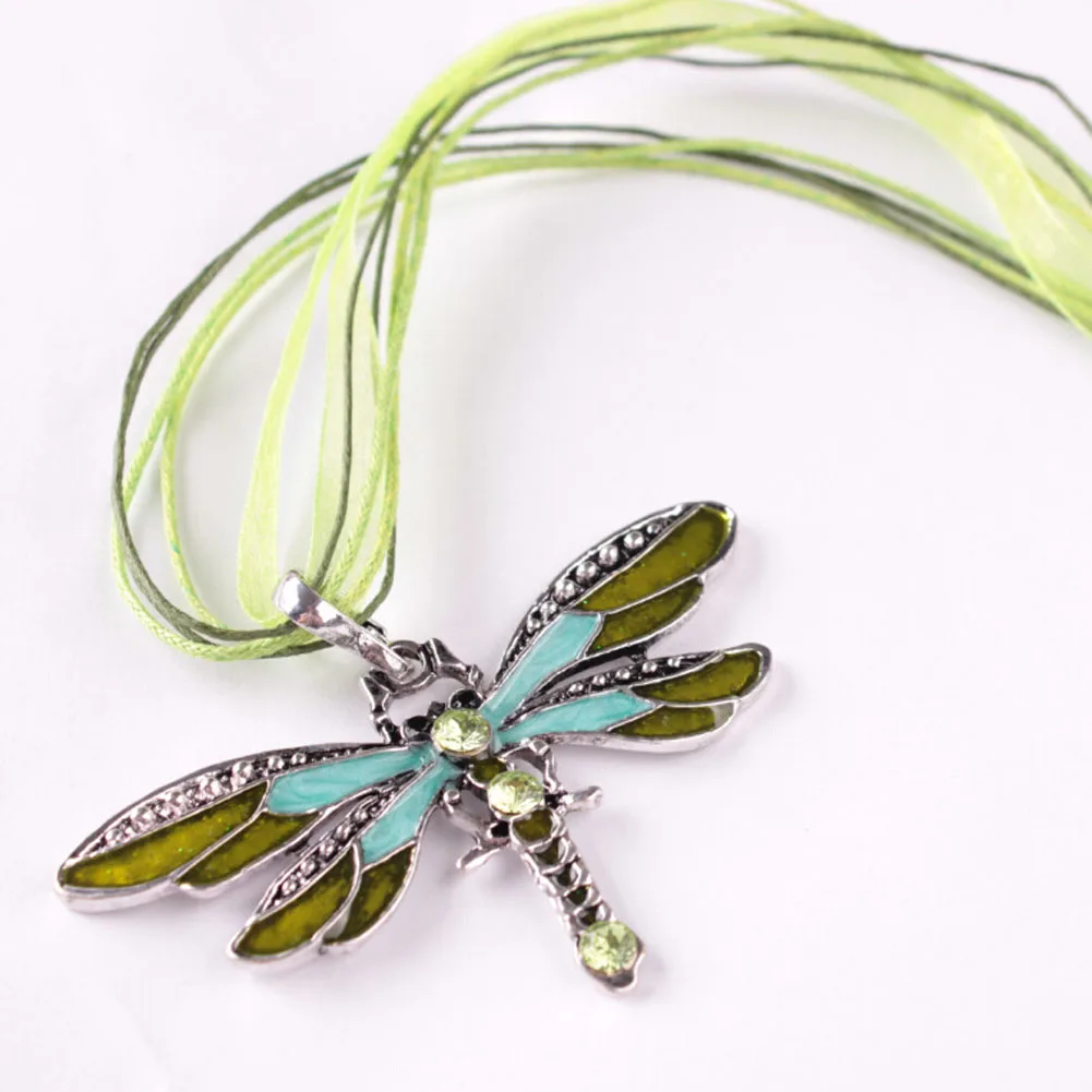 

Vintage Dragonfly Necklace For Women Ribbon Chain Long Necklace Sweater Chain Necklaces Pendants As Gifts For Friends