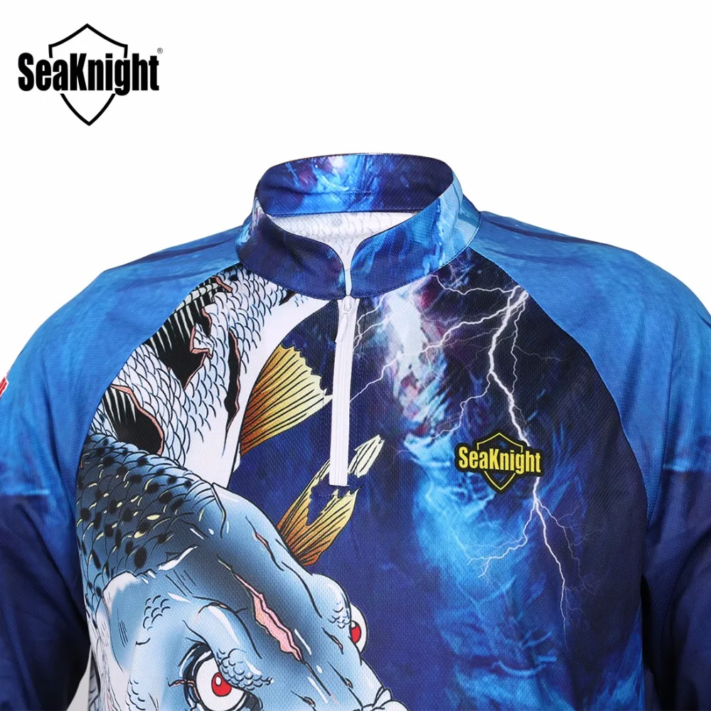 SeaKnight одежда для рыбалки SK004 с длинным рукавом L XL XXL XXXL XXXXL летняя быстросохнущая дышащая футболка с защитой от ультрафиолета