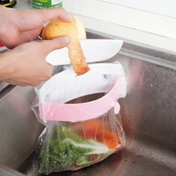 

Strong three sucker kitchen sink garbage bag holder, clip-on deodorant creative garbage bag rack