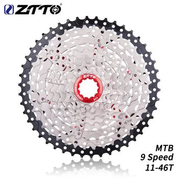 

ZTTO MTB 9Speed 11-46T Cassette 9s Sprockets 9speed 9v k7 Ratios Compatible With M430 M4000 M590 Mountain Bicycle flywheel