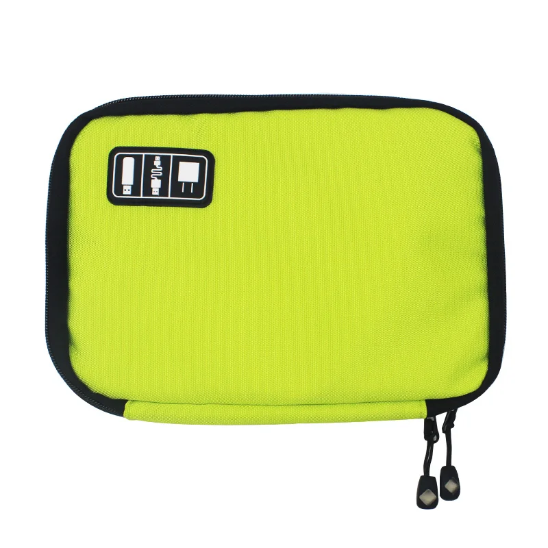 Портативный органайзер для кабеля, сумка для путешествий, цифровые электронные аксессуары, сумка для хранения, USB зарядное устройство, внешний аккумулятор, держатель, чехол для кабеля, сумки - Цвет: Green