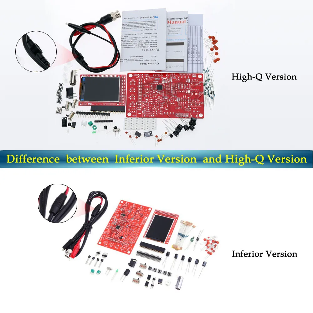 DSO138 2," TFT Ручной карманный цифровой осциллограф комплект diy части+ акриловый DIY чехол оболочка для DSO138