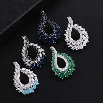 

missvikki charms High original Stud Earrings boucle d'oreille femme 2019 Full Mirco Paved Cubic Zirconia Shiny Accessories