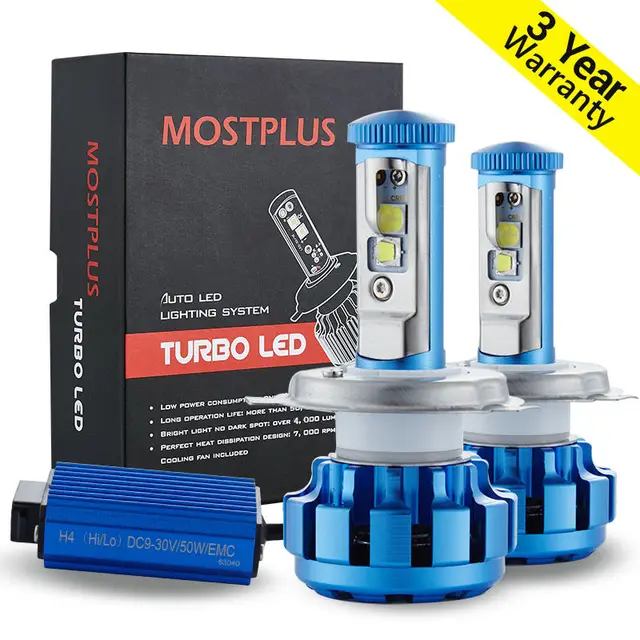 Mostplus 12000lm Car Led Headlight Kit H4 H13 9007 9004 Hi Lo 10000lm H1 H3 H7 H11 9005 9006