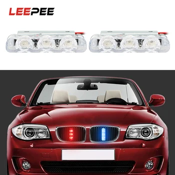 

LEEPEE 1 Pair Car Led Brake Light 3 LED Strobe Light Driving Lamp Motocycle Stop Warning Lamp Taillight Car-styling Universal