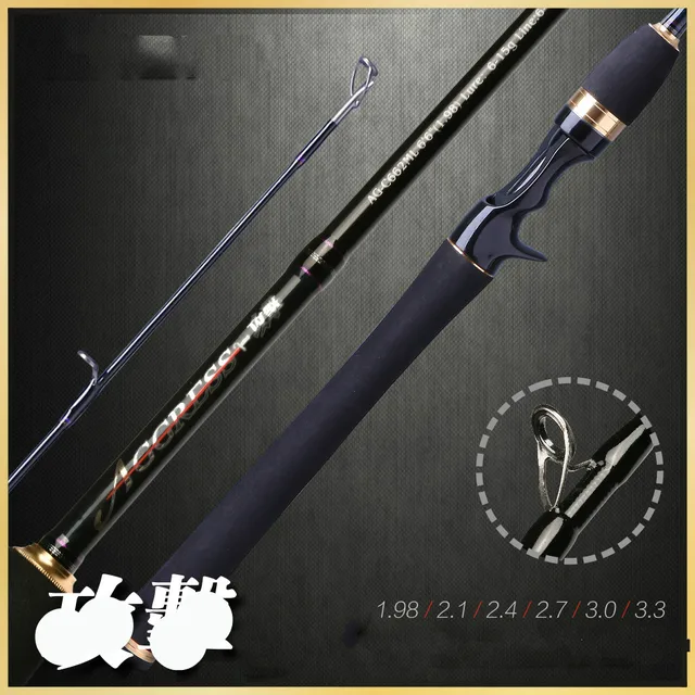 Cheap Casting Spinning Lure Rod 1.98-3.3m Power UL-XH Fishing Rod Freshwater Bass Lure Rod