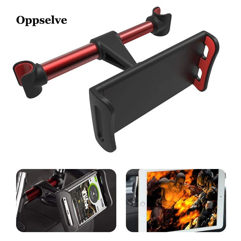 4-11 inch Alloy Car Phone Holder Back Seat Tablet Headrest Bracket 360 Degree CellPhone Mount Cradle Car Holder For iPhone X S 8