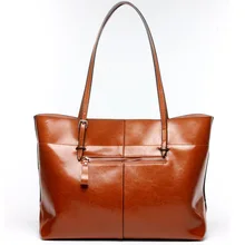 Верх из воловьей кожи вощащей женские Натуральная кожа сумки из натуральной кожи вертикальная сумка горизонтальные Сумки класса люкс Винтаж через плечо сумка-тоут