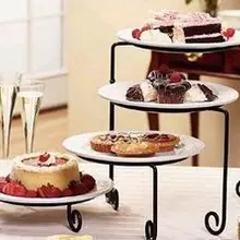 4 уровня железный металлический торт/Кекс/Десерт/Фрукты Стенд, еда дисплей держатель вечерние аксессуары украшения кухни