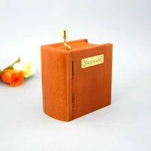 Free shipping wooden hand crank music box with mirror vintage box wedding souvenir gift box, birthday gifts, home decor box