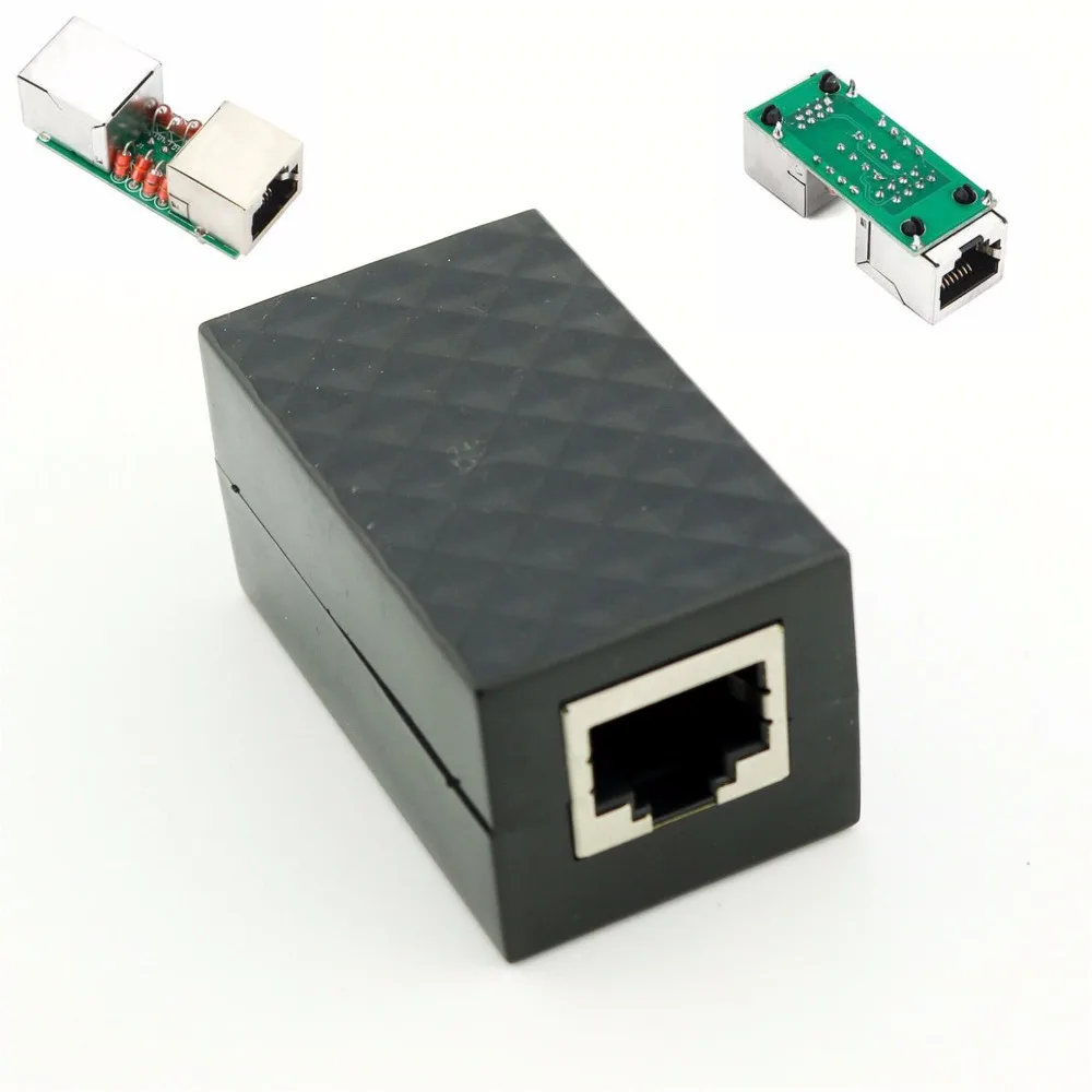

1pcs Lightning Arrester RJ45 RJ-45 Adapter Ethernet Surge Protector Network Protect Device Extension Converter