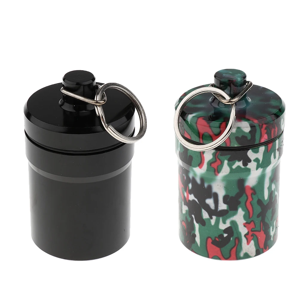 Aluminum Watertight Life Capsule Seal Bottle Holder Case Camping Essentials Container Outdoor Survive Dry Box