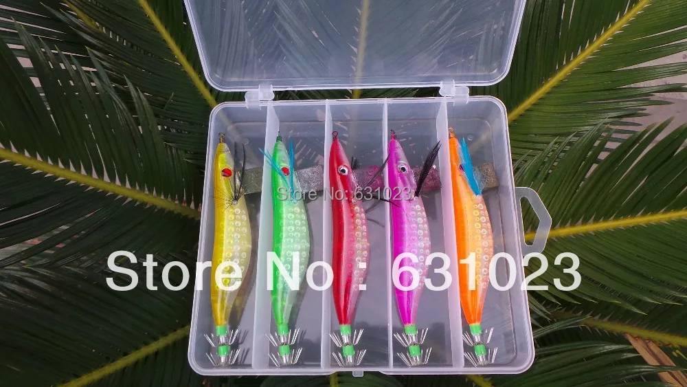 

MR OCTOPUS 5pcs fishing lure ,squid jig ,squid hook, 3.5# 13.5cm ,30,packed with a box.five colour mixed.