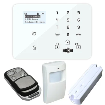 

4G 3G GSM Burglar Alarm Systems Security Home system Kits Wireless App Remote Control with Touch Keypad Motion Sensor