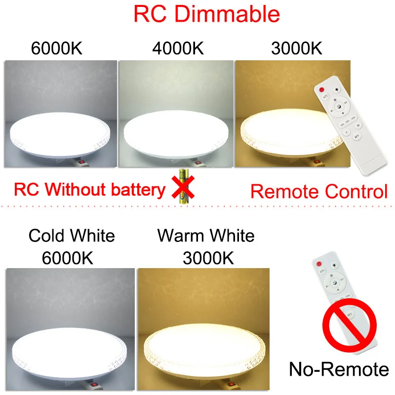 Светодиодный потолочный светильник 48 Вт 36 Вт 24 Вт 18 Вт светодиодный потолочный светильник поверхностного монтажа AC220V 240V Дистанционное Управление современный потолочный светильник для дома светильник