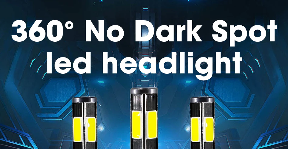 1 hlxg 4 Sides 12000LM H8 H11 Fog lights No Error Free h7 led canbus H4 Lamp HB3 9005 HB4 90W light bulbs for cars 24V 12V 6000K