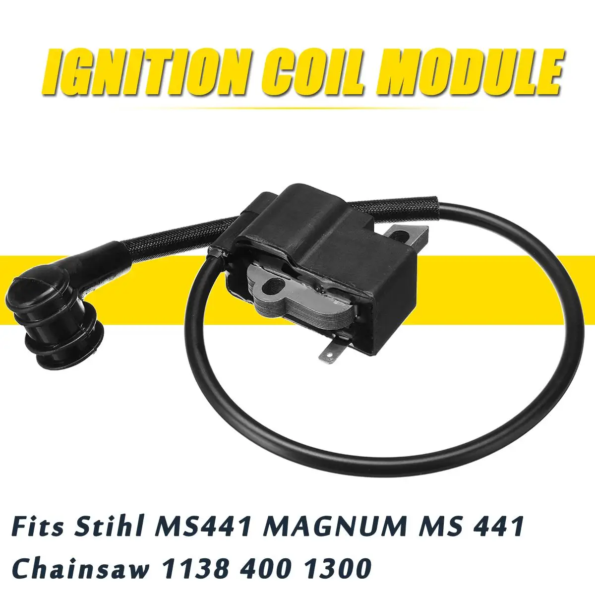 

Black Ignition Coil Module Fits for Stihl MS441 for MAGNUM MS 441 Chainsaw 1138 400 1300