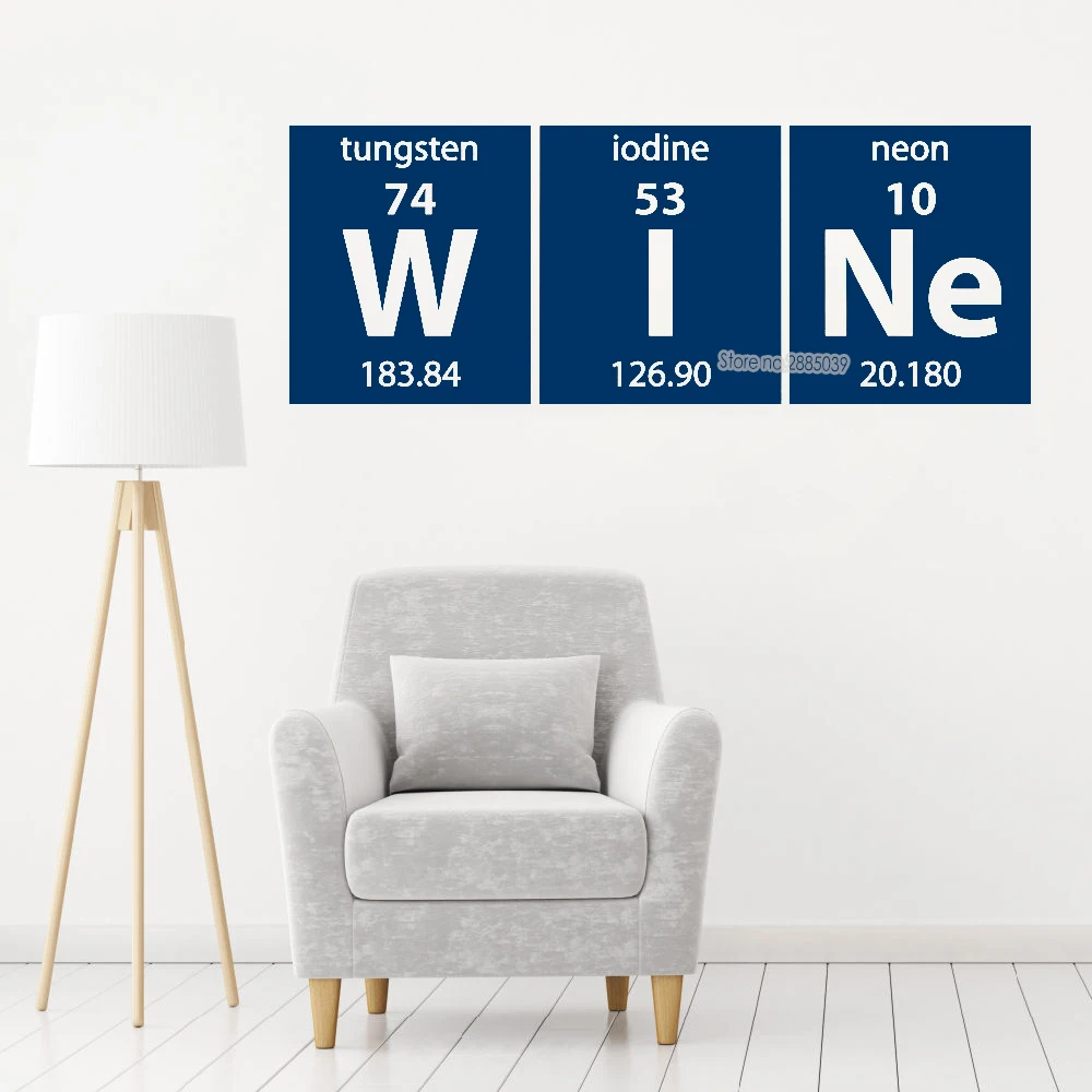 Periodic Table Of Elements Series Wall Sticker Vinyl Lettering Decals Modern Fashion Kitchen Periodic Table Wall Art Decor Lc426 In Wall Stickers From