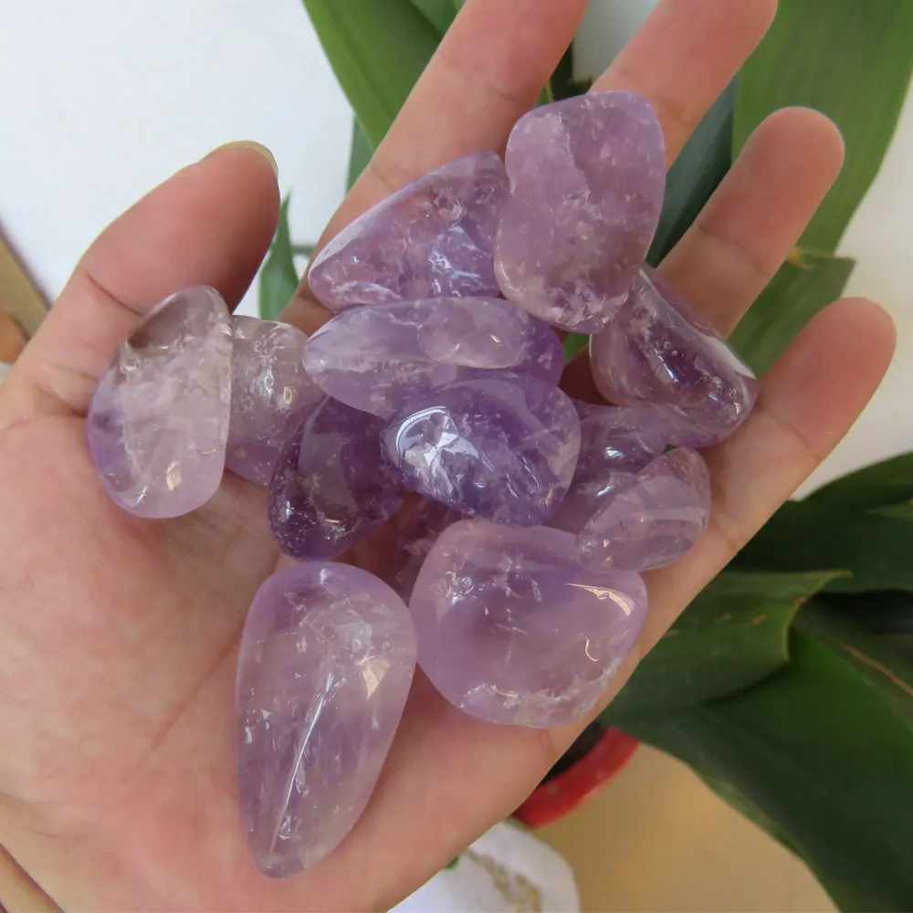 

New Arrival ! Natural Amethyst Tumbled Stone Magnet Gravel Beads Chakra Healing Reiki Fengshui Decoration Mineral Stones