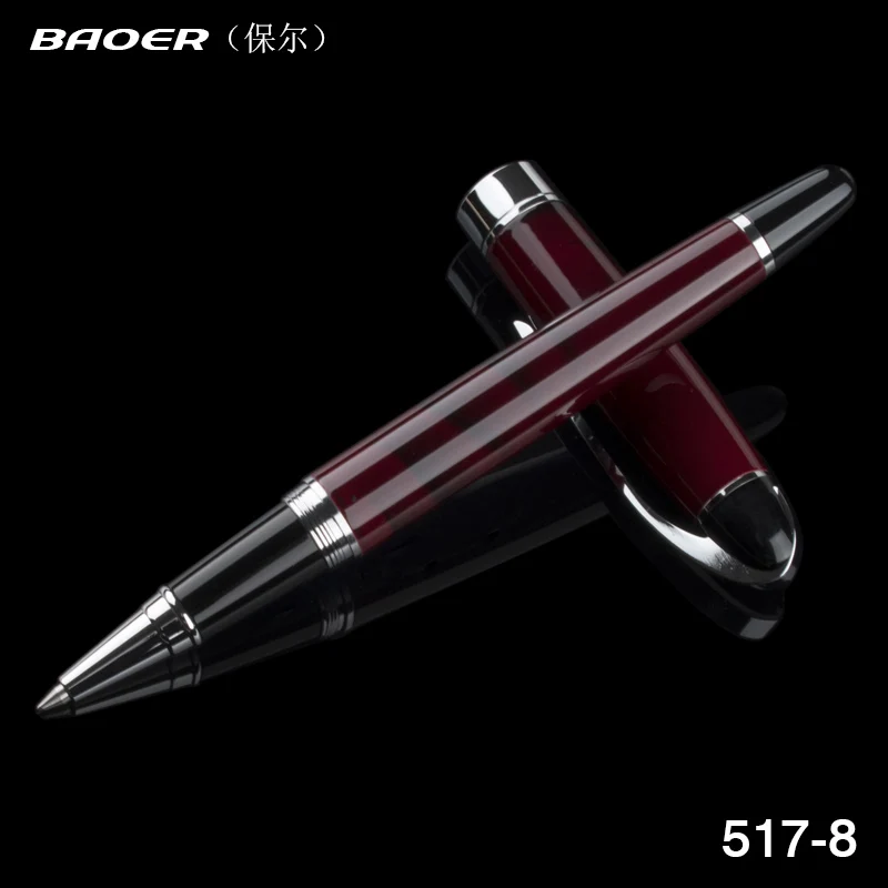 

BAOER brand Wine red roller ball pen stationery school office supplies Luxury writing business gift ball pens