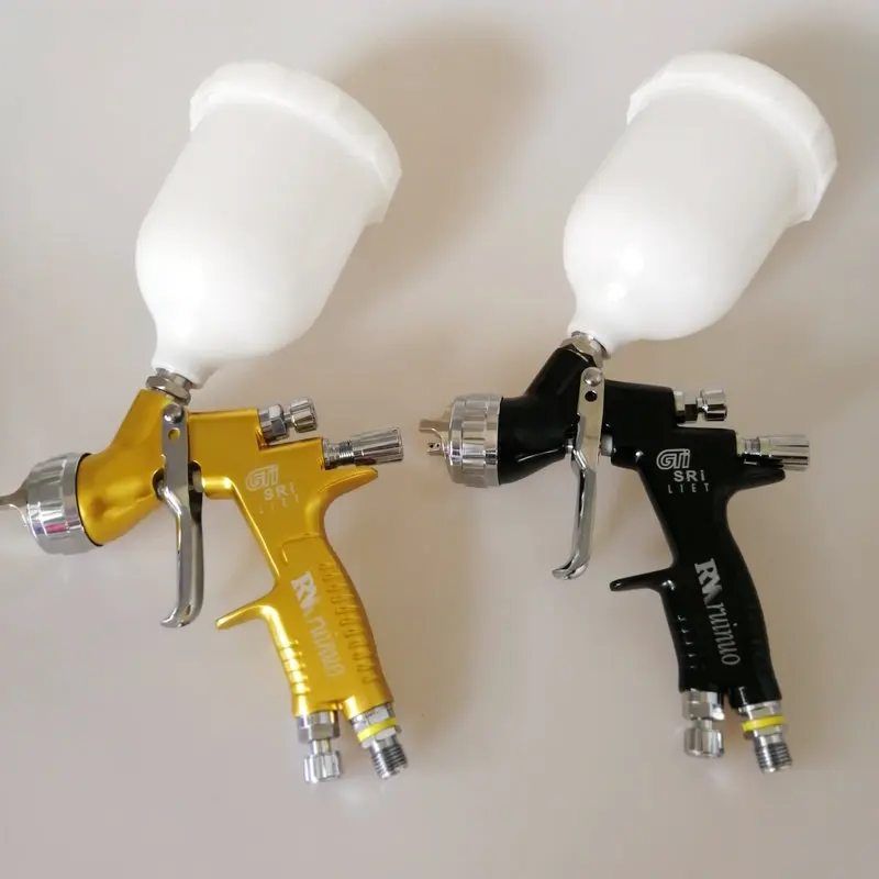 

2PCS spray gun black golden sri lite air brush gun pneumatic lvmp chrome paint TE20 1.3mm nozzle