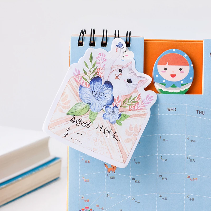 1 шт. (30 листов) Креативные наклейки N times paste Lovely cat memo pads Mail notes/hand accounts/удобные для