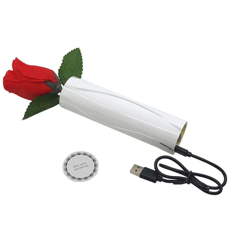 

Rose And Vase Magic Tricks Amazing Stage Rose Magic Scarf Appearing Magia Split Roses Romantic Illusions Gimmick Props for Party
