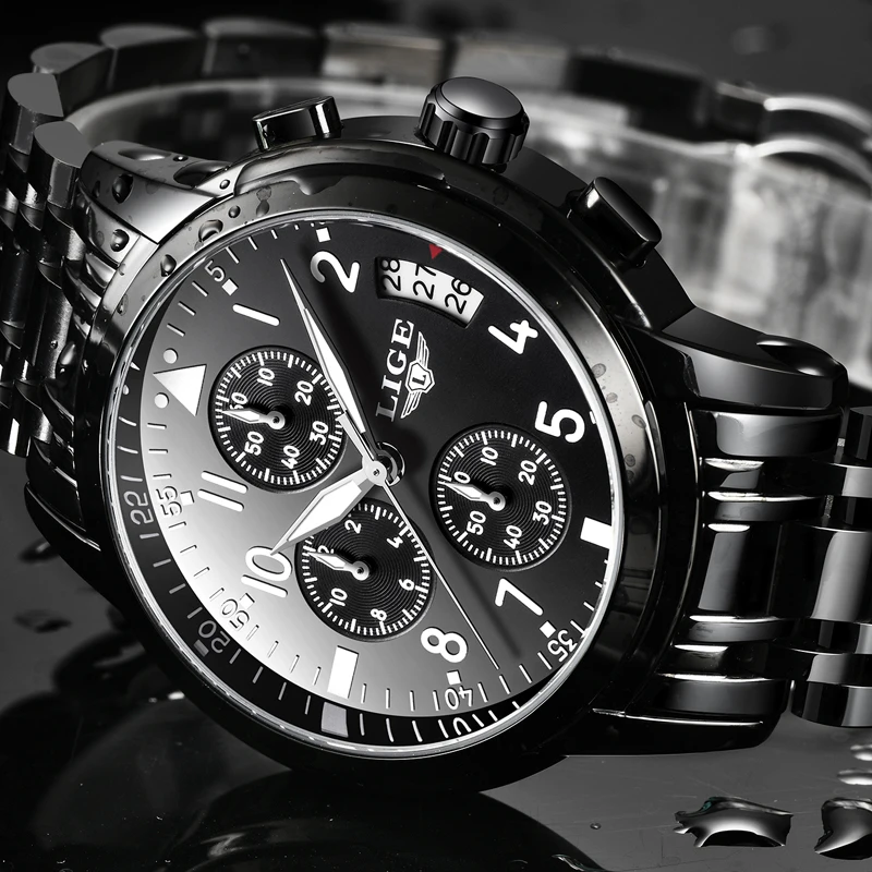 Watch Men 2018 Mens Watches Top Brand Luxury Quartz Wristwatch Men Military Full Steel Waterproof Sport Watch Relogio Masculino