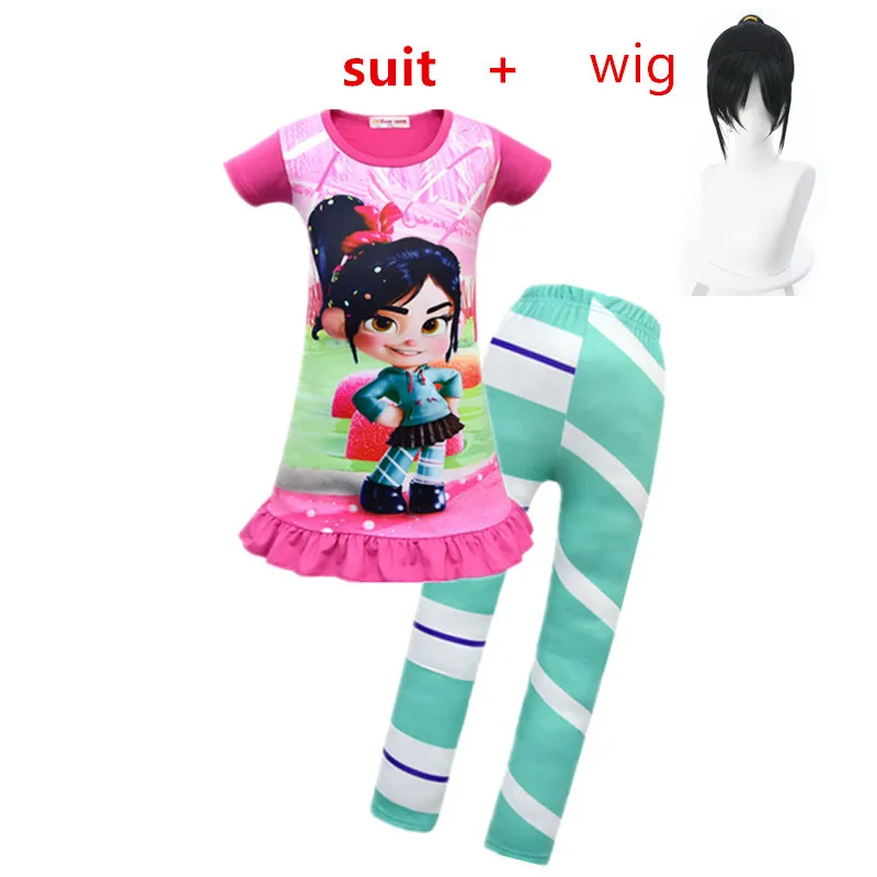 Новинка одежда Vanellope Von Schweetz костюм для Хэллоуина крушение Ralph2 Ральф разбивает