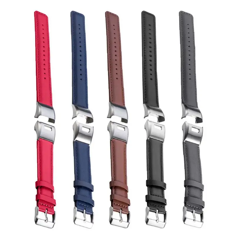 Replacement Leather WristStrap Watch Band Strap for Garmin Vivosmart HR