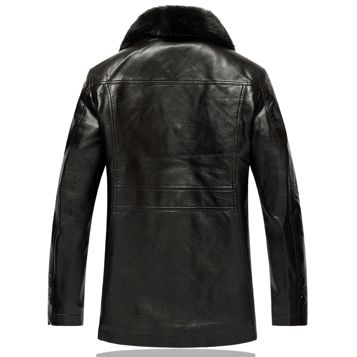 LONMMY 5XL 6XL 7XL кожаная куртка с меховым воротником мужская замшевая искусственная Вельветовая утепленная мотоциклетная одежда мужские кожаные пальто зима