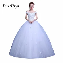 Free Shipping Bling Flowers Boat Neck Wedding Dresses 2017 Bridal Frocks Real Photo Custom Made Vestidos De Novia Y1118