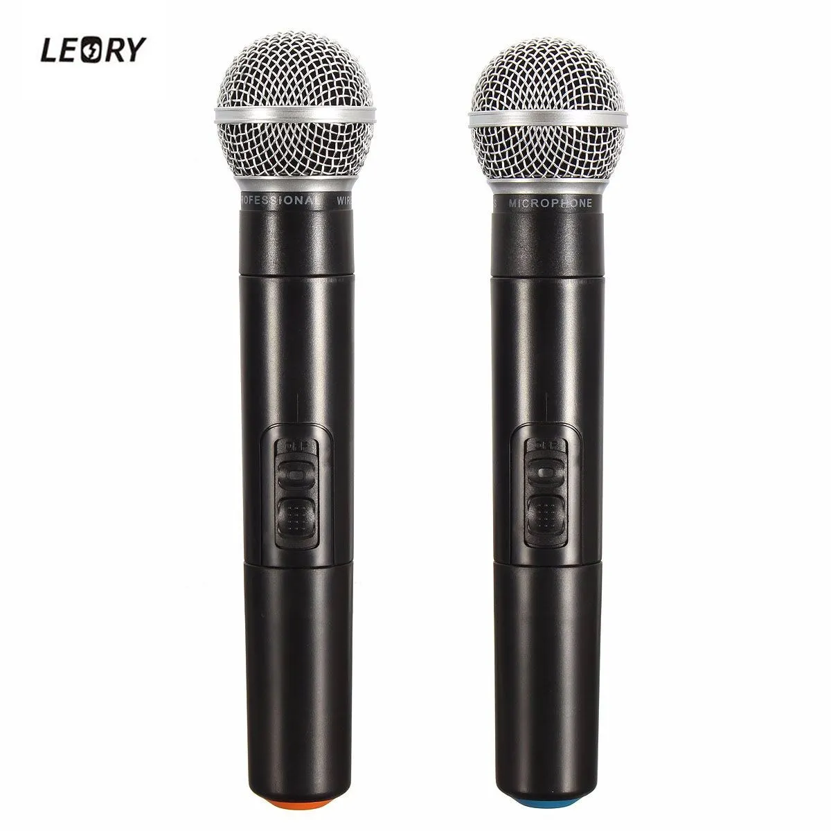 

LEORY Professional Wireless Microphone System With Receiver Box 2pcs Condenser Handheld Microphones For Kareoke KTV Singing